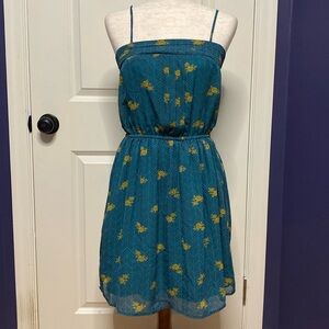 Mossimo casual teal gold dress size medium